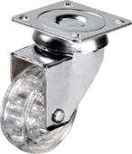 Hts 301 - 50x20 mm Şeffaf Makaralı Tablalı Teker - 1