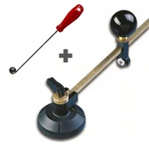 Menfez Açma Seti - Cam Kesme Pergeli 40 cm + Küre Cam Tokmağı - 1