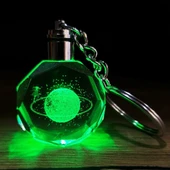 Satürnlü Kız Tasarımlı Renk Değiştiren Anahtarlık - 1