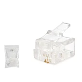 RJ11 Konnektör 2 Pın Telefon 100 Lü Paket Şeffaf HDX5018 - 1