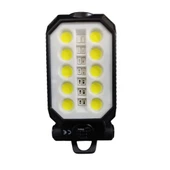 USB Şarjlı Çalışma Kamp Işıldak Lamba Katlanır Mıklatıslı Ayak 2525 - 1