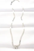 316L Çelik N Harfli Silver Renk İtalyan Zincirli Kolye - TJ-BKO8541 - 2