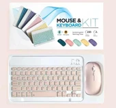 ZR20Km Pembe Kablosuz Klavye Mouse Set - 1