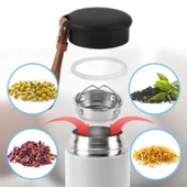 600 ml Paslanmaz Çelik Termos, Çift Katmanlı, Sızdırmaz Kapaklı thumbnail 7