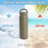 Paslanmaz Çelik Tutacaklı Termos 500 ml -Vakumlu Sızdırmaz Termos thumbnail 2