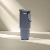 Pipetli Termos Bardak 900 ml Paslanmaz Çelik -Çift Kullanımlı Kapak thumbnail 1