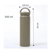 Paslanmaz Çelik Tutacaklı Termos 500 ml -Vakumlu Sızdırmaz Termos thumbnail 3