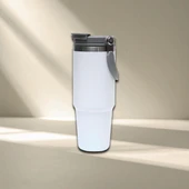 Pipetli Termos Bardak 900 ml Paslanmaz Çelik -Çift Kullanımlı Kapak thumbnail 1