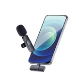 K9 Lightining Uyumlu-Gürültü Engelleme ve 20 Metre Menzilli 2 Adet Kablosuz Dijital Yaka Mikrofonu thumbnail 3