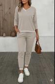 Kadın Uzun Kollu Ribana Detay Viskon Iki Iplik Ikili Takım thumbnail 1