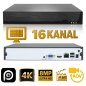 HiEasy 4 Kameralı 8MP NVR Güvenlik Seti (256GB SSD Dahil) – 4K AOV PTZ Kontrol H.265+ 7/24 Kayıt thumbnail 2