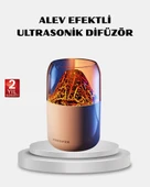 280ml Alev Işıklı Ultrasonik Hava Nemlendirici Sessiz ve USB Şarjlı thumbnail 1
