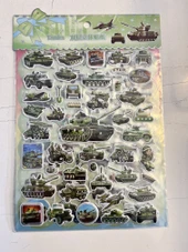 Askeri Araçlar Kabartma Sticker Etkinlik Oyunu 2 Kartela Birden Model21 thumbnail 1
