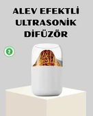 Ultrasonik Alev Efektli Aromaterapi Difüzörü USB Şarjlı ve Otomatik Kapanma Özellikli thumbnail 1