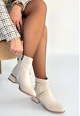 İnay Bej Cilt Topuklu Bot - 2