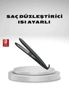 Isı Ayarlı Saç Düzleştirici Titanyum Seramik Plaka, Dijital Ekran - 1