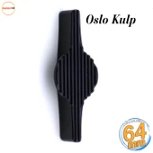 Siyah Kulp Düğme 64 mm Çekmece Mutfak Salon Odası Mobilya Dolabı Dolap Kulpu Kulbu Plastik Kulp - 1