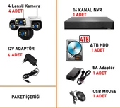 HiEasy 16 Kameralı 8MP NVR Güvenlik Seti (4TB HDD Dahil) – 4K AOV PTZ Kontrol H.265+ 7/24 Kayıt thumbnail 4