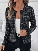 Kadın Uzun Kollu önü Açık şanel Kısa Hırka thumbnail 1