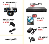 HiEasy 32 Kameralı 8MP NVR Güvenlik Seti (8TB HDD Dahil) – 4K AOV PTZ Kontrol H.265+ 7/24 Kayıt thumbnail 4