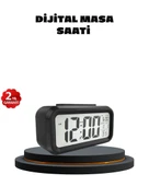 Sensörlü Dijital Masa Saati Alarm ve Sıcaklık Göstergeli - 1