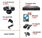 HiEasy 32 Kameralı 8MP NVR Güvenlik Seti (8TB HDD Dahil) – 4K AOV PTZ Kontrol H.265+ 7/24 Kayıt thumbnail 12