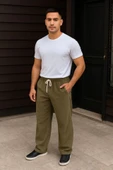 Erkek Fitilli Kadife Cepli Buggy Pantolon Oversize Rahat Kalıp - Haki - 3