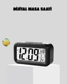 Fotoselli Dijital Masa Saati Aydınlatmalı Alarm ve Tarih Göstergeli - 1