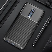 Mobixa Oppo Reno Z Kılıf Karbon Gofret Desenli Kavex Premium Silikon Kapak - 1
