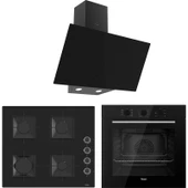 Ferre Elegant Line Basic Siyah Ankastre Set ( QBL62CS-SS205-D077 ) thumbnail 1