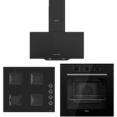 Ferre Siyah Set ( D086 Siyah DAVLUMBAZ-SS205 Siyah Ocak- QBL62CS Fırın) thumbnail 1