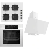 Ferre Steamart-Fryart Serisi Beyaz Set (SS206 + QEP63CB +D078) - Emaye Izgara thumbnail 1