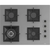 Ferre Flowart Serisi Gri Set (SC408-WFA + QBL63CPR +D079) - Döküm Izgara / 65 cm Ocak thumbnail 2