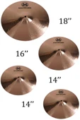 Maxword MY-40 PRO B8 Cymbal Bateri Zil Seti ( 2x14'' Hi Hat 16'' ve 18'' Crash/Ride) thumbnail 2