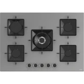 Ferre Steamart-Fryart-Sılentart Serisi Gri Set (SS038 + QEP64CPR +D065-SA) - Emaye Izgara / 75 cm Ocak thumbnail 2