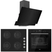 Ferre Flowart Lumora Pro Siyah 3'lü Ankastre Set ( QBL63CS-CS205-D063 ) thumbnail 1