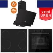 Ferre Notoria  Ultra Sessiz Vitroseramik Elektrikli Ankastre Set (QBL62CS + Ms 261+ D063 -Sa ) thumbnail 1