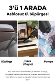 Whirtz Şarjlı Araç Içi Süpürge - Kablosuz Kullanım, Güçlü Emiş Gücü thumbnail 2