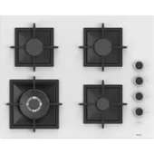 Ferre Flowart-Sılentart Serisi Beyaz Set (SC406-WFA + QBL63CB +D078-SA) - Döküm Izgara / 65 cm Ocak thumbnail 2