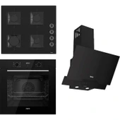 Ferre Flowart-Sılentart Serisi Siyah Set (SS205 + QBL63CS +D063-SA ) - Emaye Izgara thumbnail 1