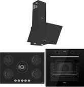 Ferre Flowart Evolis Essential Siyah 3'lü Ankastre Set ( QBL63CS-RS035-D086 ) thumbnail 1