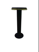 Süet Kumaş Siyah Renk 35 cm Yuvarlak Model Kolye-tesbih-bileklik Standı thumbnail 1