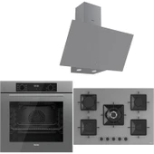 Ferre Icon Plus 75 Serisi 3lü Cam Ankastre Set (QBL63CPR-SS038-D079) thumbnail 1