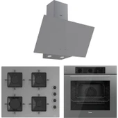 Ferre Elegant Line Basic Gri Ankastre Set ( QBL62CPR-SS208-D079 ) thumbnail 1