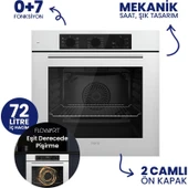 Ferre Flowart Turbolu Silenart Beyaz Cam Ankastre Set ( 65 cm Woklu Ocak ) QBL62CB - SC406 - D078SA thumbnail 2