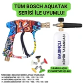 Polham Tüm Bosch Aquatak Serisi ile Uyumlu Basınçlı Yıkama Makineleriyle Uyumlu Profesyonel Araç Yıkama Tabanca Seti thumbnail 6