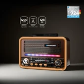 Blaupunkt R85 Nostaljik Bluetooth Radyo Type-C Şarjlı TWS Dual Bağlantı FM/AM/SW Kahverengi - 3