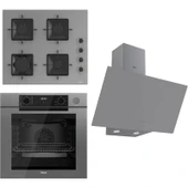 Ferre Steamart-Fryart Serisi Gri Set (SS208 + QEP64CPR +D079) - Emaye Izgara thumbnail 1