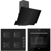 Ferre Flowart Ventora Pro Siyah 3'lü Ankastre Set ( QBL63CS-SS205-D063 ) thumbnail 1