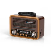 Blaupunkt R85 Nostaljik Bluetooth Radyo Type-C Şarjlı TWS Dual Bağlantı FM/AM/SW Kahverengi - 1